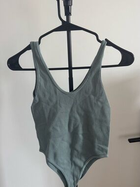 Zara ribbed blue bodysuit